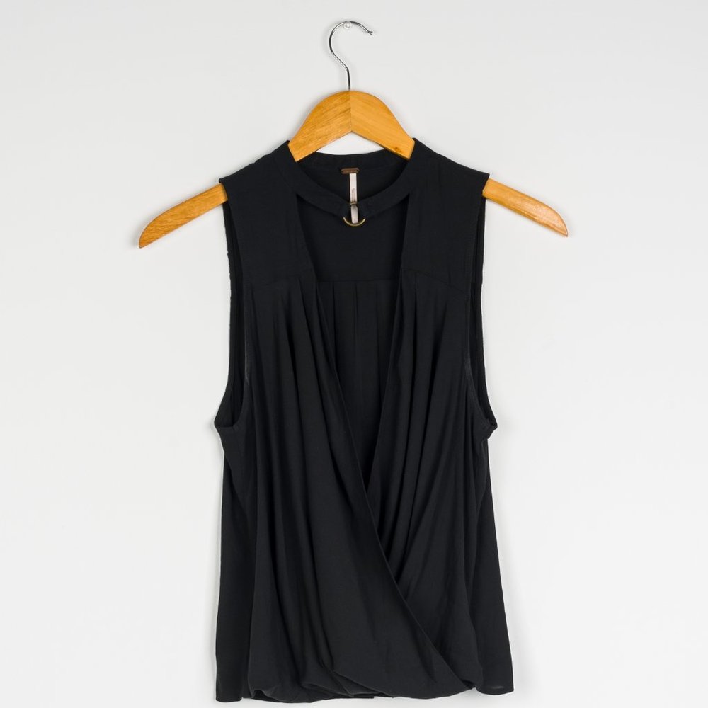 Stunning Women's Free People Deep V Blouse size Small